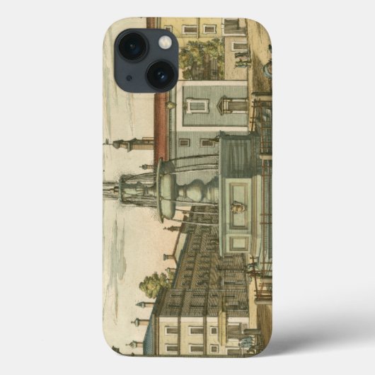 Italienischer Brunnen auf dem Platz der Stadt bei Case-Mate iPhone Hülle (Rückseite)