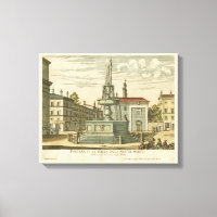 Italienischer Brunnen auf dem Platz der Stadt bei