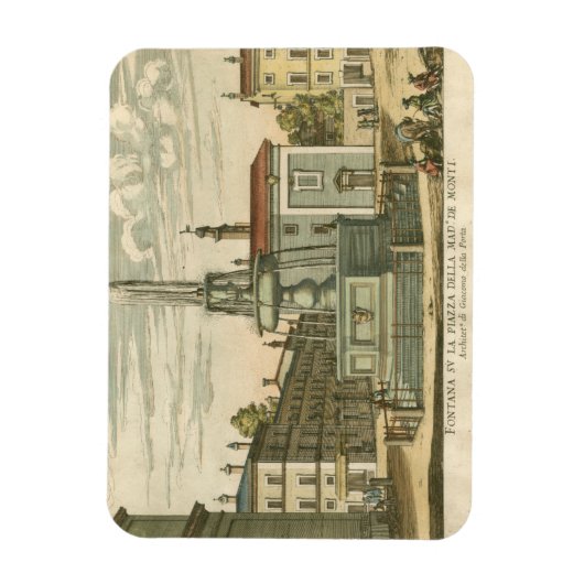 Italienischer Brunnen auf dem Platz der Stadt bei Magnet (Vertikal)