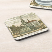 Italienischer Brunnen auf dem Platz der Stadt bei  Untersetzer (Linke Seite)