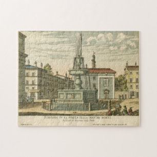 Italienischer Brunnen im Rathausplatz durch Falda Puzzle