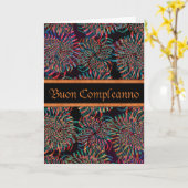 Italienischer Buon Compleanno Happy Birthday-IncaN Karte (Gelbe Blume)