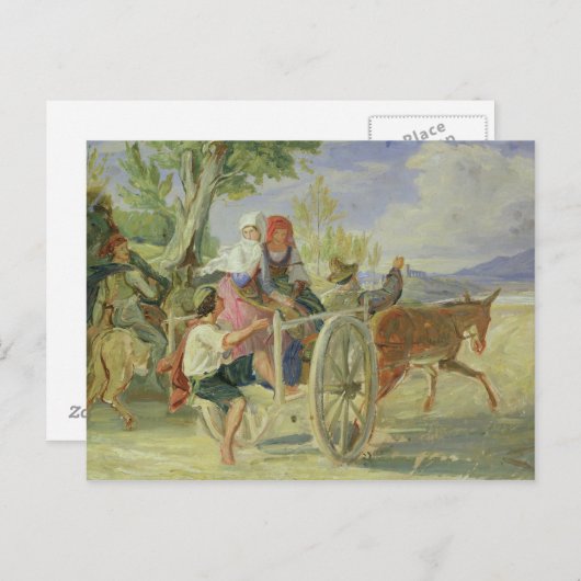 Italienischer Cart Postkarte (Vorne/Hinten)