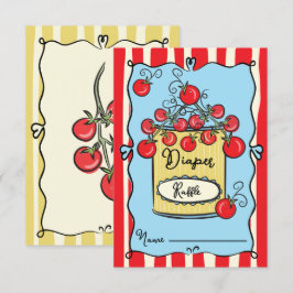 Italienischer Cherry Tomato Diaper Raffle Einladung