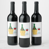 Italienischer Chianti Weinetikett (Flaschen)
