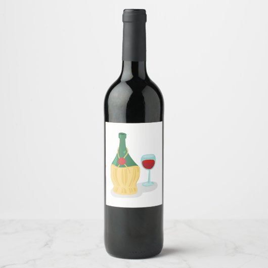 Italienischer Chianti Weinetikett (Vorderseite)