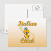 Italienischer Chick Postkarte (Vorne/Hinten)