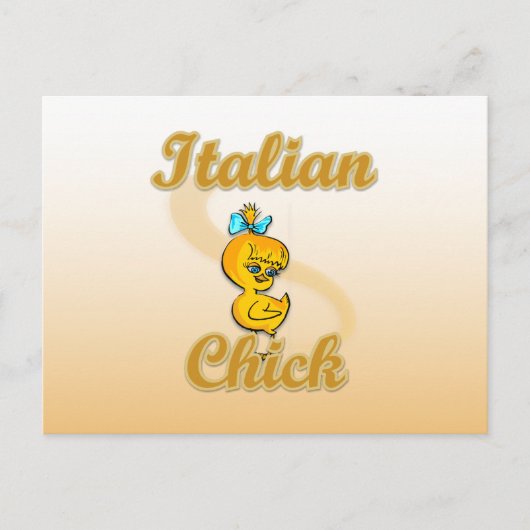 Italienischer Chick Postkarte (Vorderseite)