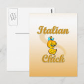 Italienischer Chick Postkarte (Vorne/Hinten)