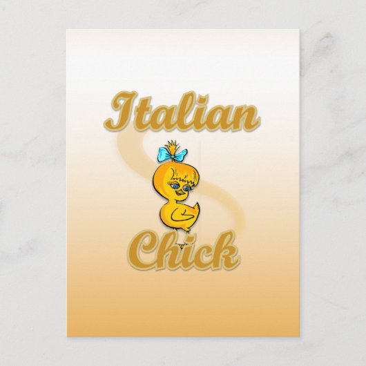 Italienischer Chick Postkarte (Vorderseite)
