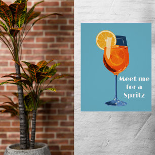 Italienischer Cocktail Happy Hour Vintage Retro Ab Poster