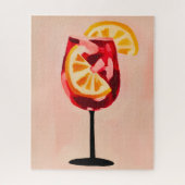 Italienischer Cocktail Happy Hour Vintage Retro Ab Puzzle (Vertikal)