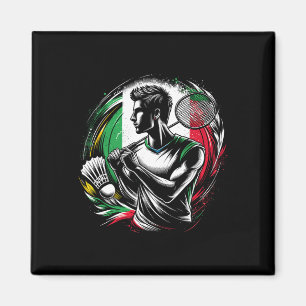Italienischer Dminton Player Sportsman Athlete Coa Magnet