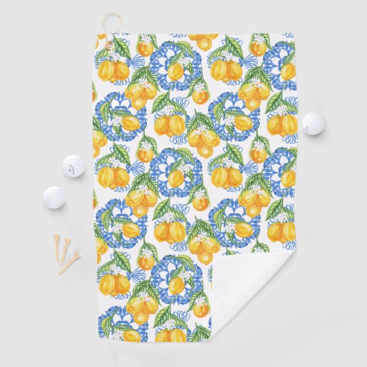 Italienischer Druckklassiker Amalfi Küste Golfhandtuch (Insitu)