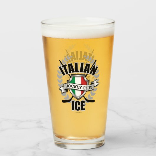Italienischer Eishockey Glas (Vorne (Gefüllt))