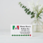 Italienischer Eisverkäufer oder Shop-Lochkarte Treuekarte (Stehend Vorderseite)