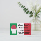 Italienischer Eisverkäufer oder Shop mit Flaggenfa Visitenkarte (Stehend Vorderseite)