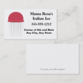 Italienischer Eisverkäufer oder Shop-Visitenkarte Visitenkarte (Vorne/Hinten)