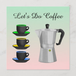 Italienischer Espresso-Kaffeekorb Einladung