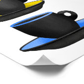 Italienischer Espresso-Kaffeekorb Poster (Ecke)