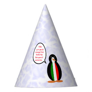 Italienischer Fahnenfeiertag Fräulein Pinguin spri Partyhütchen