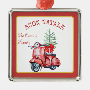 Italienischer Familienname Buon Natale Custom Tree Ornament Aus Metall