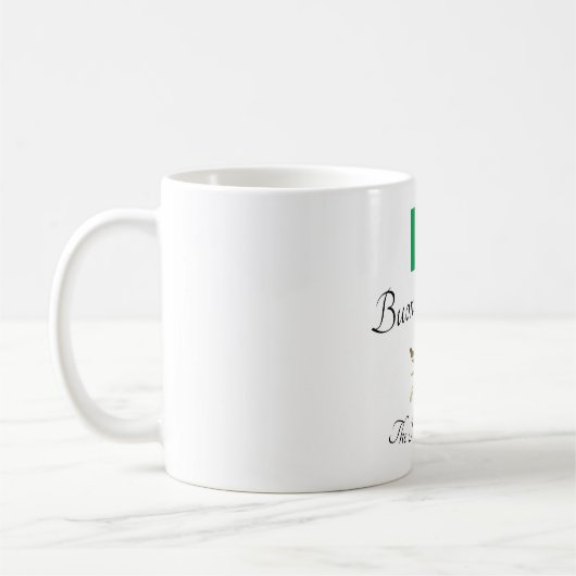 Italienischer Familienname Buon Natale Flag und Sn Kaffeetasse (Links)