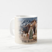 Italienischer Familienname Buon Natale Krippe Kaffeetasse (Vorderseite Links)