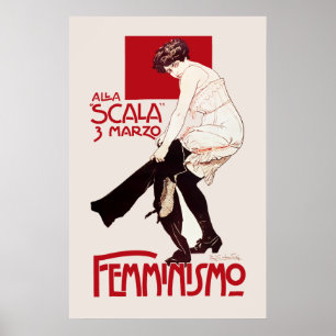 ITALIENISCHER FEMINISMUS c. 1920 Poster