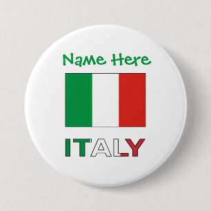 Italienischer Flagge Republik-Tag Stolz Personalis Button