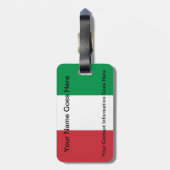 Italienischer Flaggen-Gepäckanhänger Italiens mit Gepäckanhänger (Rückseite vertikal)