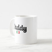 Italienischer Flaggen-Papa-Becher Kaffeetasse (Vorderseite Links)