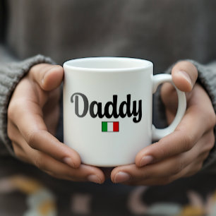 Italienischer Flaggen-Papa-Becher Kaffeetasse