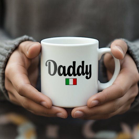 Italienischer Flaggen-Papa-Becher Kaffeetasse