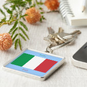 italienischer Flaggen-Schlüsselanhänger Schlüsselanhänger (Seite)