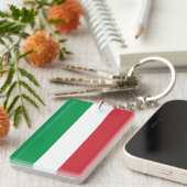 Italienischer Flaggen-Schlüsselanhänger | Schlüsselanhänger (Vorderseite rechts)