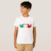 Italienischer Flaggen-Schnurrbart T-Shirt (Vorne ganz)