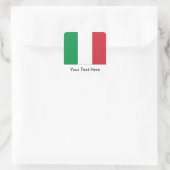 Italienischer Flaggenaufkleber Quadratischer Aufkleber (Tasche)