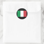 Italienischer Flaggenaufkleber Runder Aufkleber (Tasche)