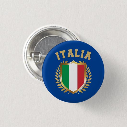 Italienischer Flaggenschild Button (Vorne & Hinten)