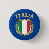 Italienischer Flaggenschild Button (Vorderseite)