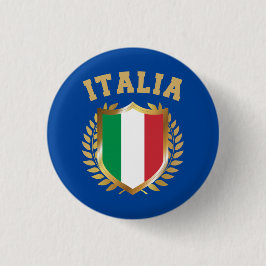 Italienischer Flaggenschild Button