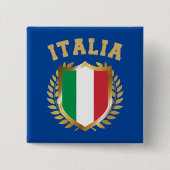 Italienischer Flaggenschild Button (Vorderseite)