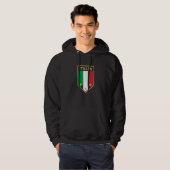 Italienischer Flaggenschild für Grafiker Hoodie (Vorne ganz)