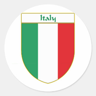 Italienischer Flaggenschild Runder Aufkleber