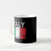 Italienischer Flaggenstaat Kaffeetasse (Vorderseite Links)