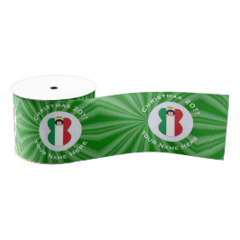 Italienischer Flaggenweihnachtsgel personalisieren Ripsband