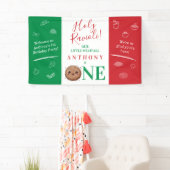 Italienischer Fleischkügelchen 1. Geburtstag Banner (Insitu)