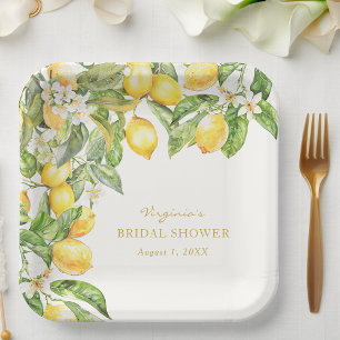 Italienischer Floral Brautparty-Papierteller Pappteller