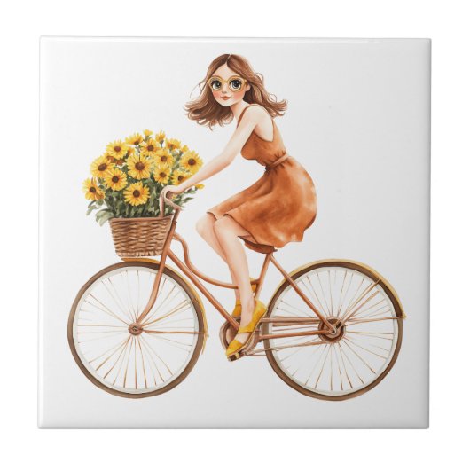 Italienischer Frühling Clipart Fliese (Vorderseite)